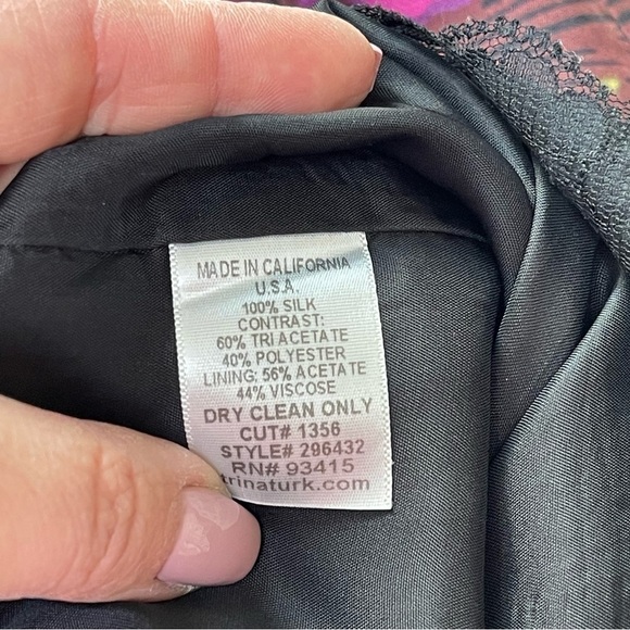 TRINA TURK - Pure Silk skirt Tory Sheath Dress Lined Womens Sz 4 - Picture 12 of 15